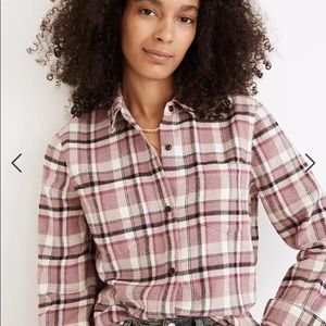 Madewell Button Up Flannel Shirt Size Small